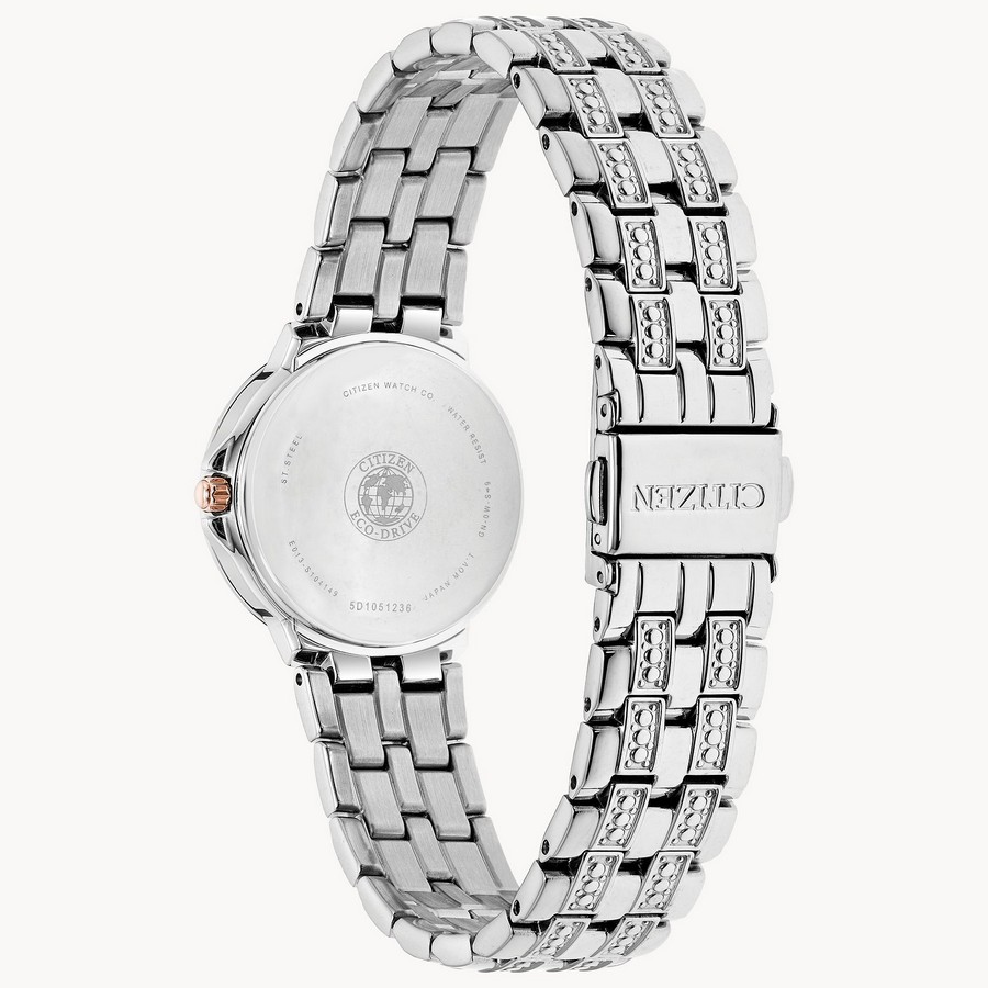 Đồng Hồ Citizen Silhouette Crystal Nữ Bạc