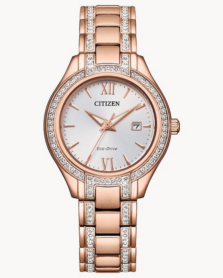 Đồng Hồ Citizen Silhouette Crystal Nữ Hồng