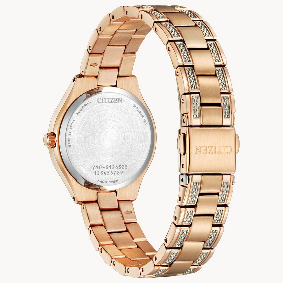 Đồng Hồ Citizen Silhouette Crystal Nữ Hồng