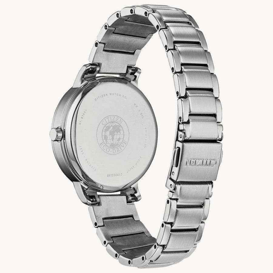 Đồng Hồ Citizen Silhouette Crystal Nữ Bạc Đen