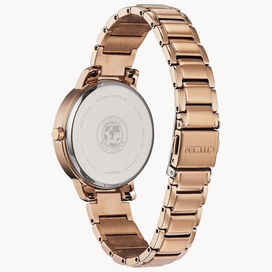 Đồng Hồ Citizen Silhouette Crystal Nữ Hồng Bạc