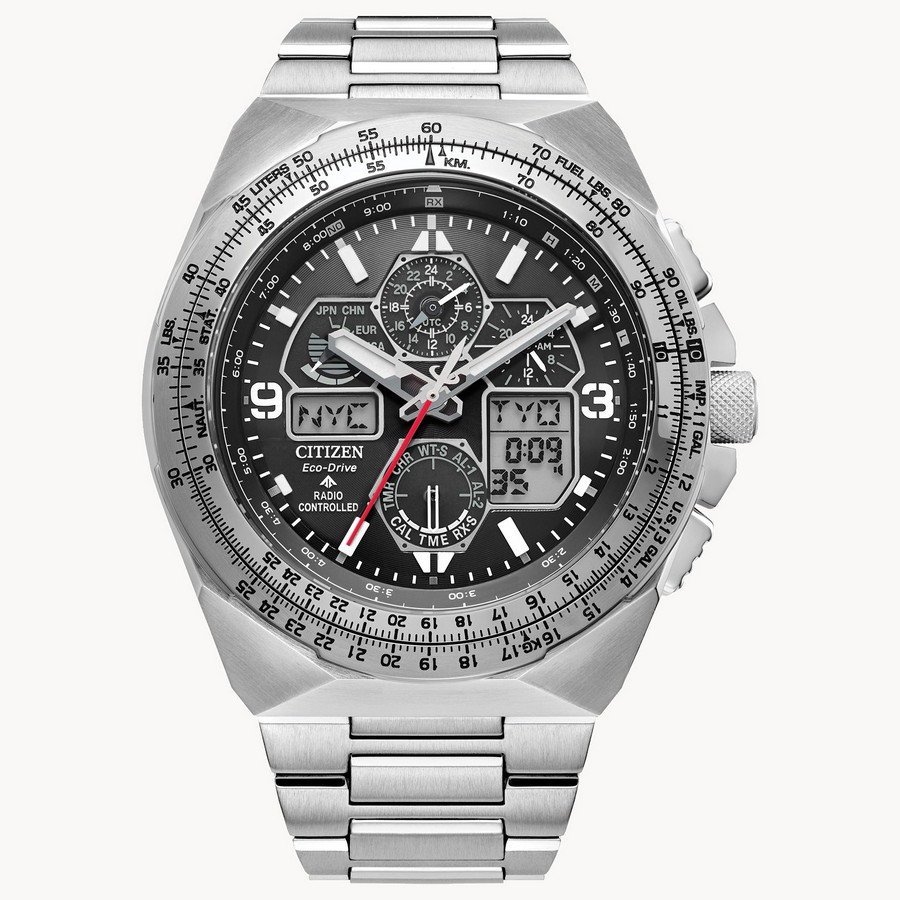 Đồng Hồ Citizen Promaster Skyhawk A-T Nam Đen Bạc