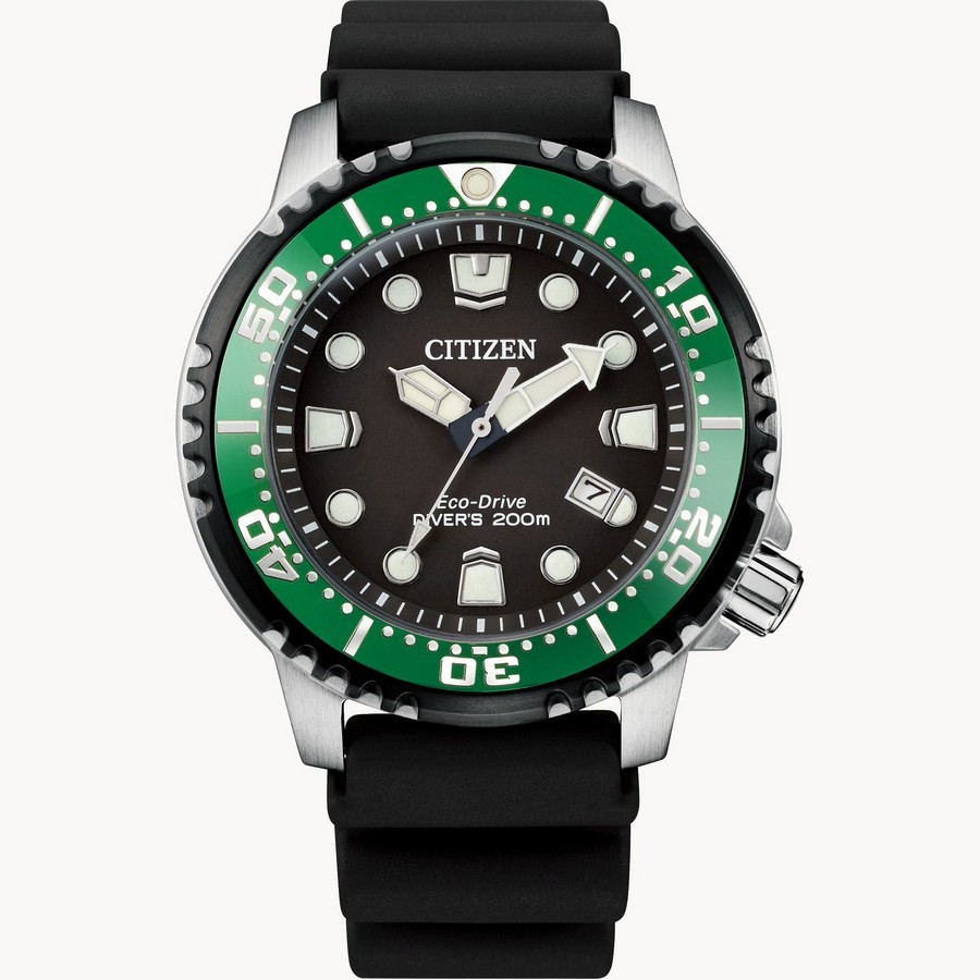 Đồng Hồ Citizen Promaster Dive Nam Đen Xanh Lá Bạc