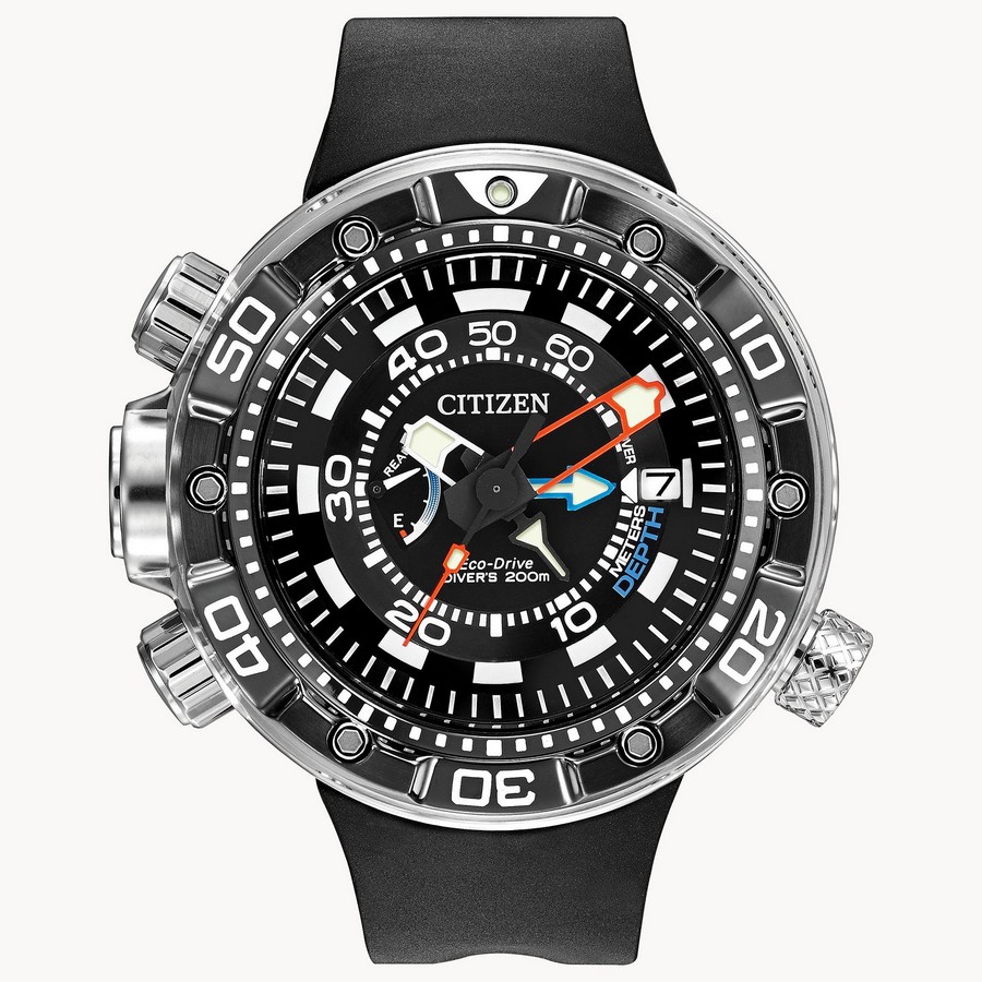 Đồng Hồ Citizen Promaster Aqualand 200M Depth Meter Nam Đen