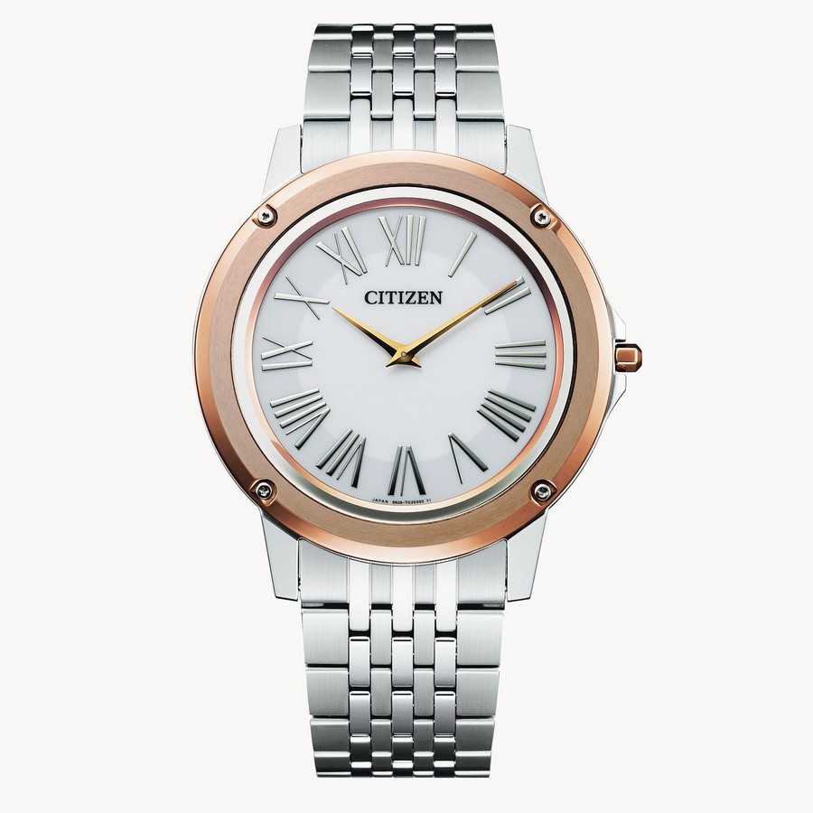 Đồng Hồ Citizen Eco-Drive One Nam Bạc Hồng Vàng 39mm