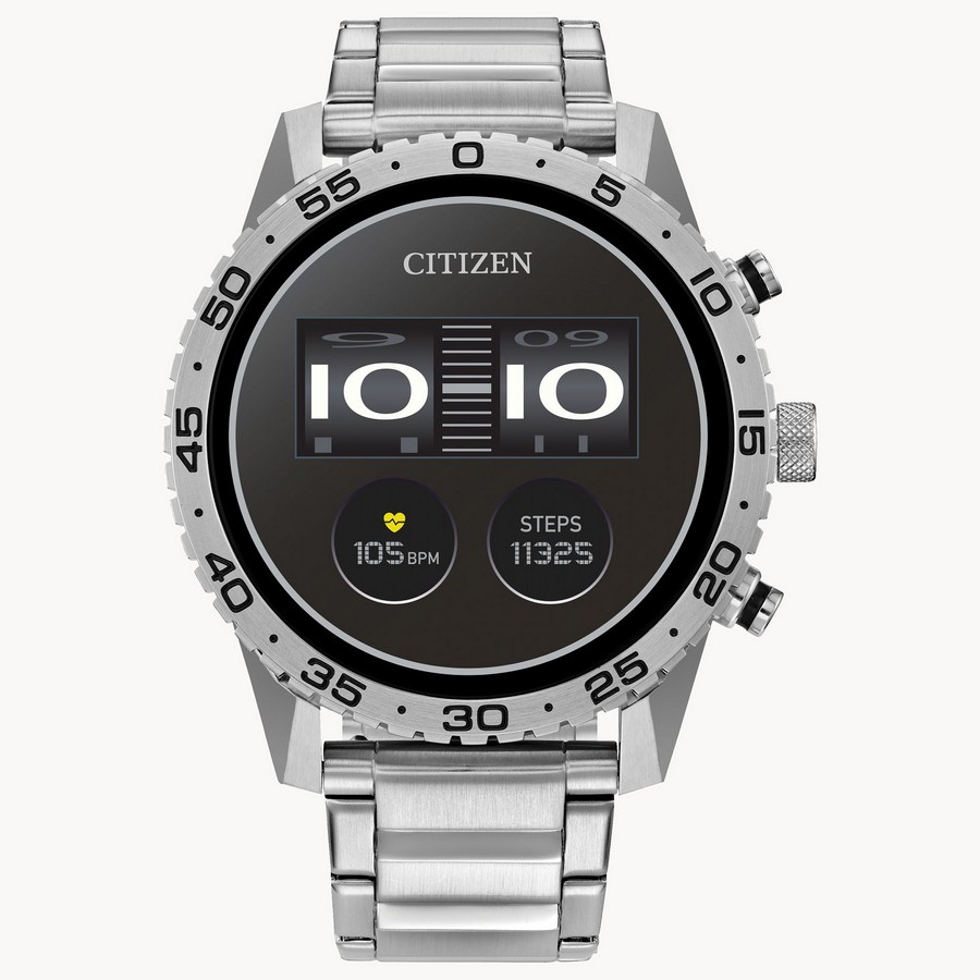 Đồng Hồ Citizen CZ Smart Touchscreen Nam Bạc Đen 44mm