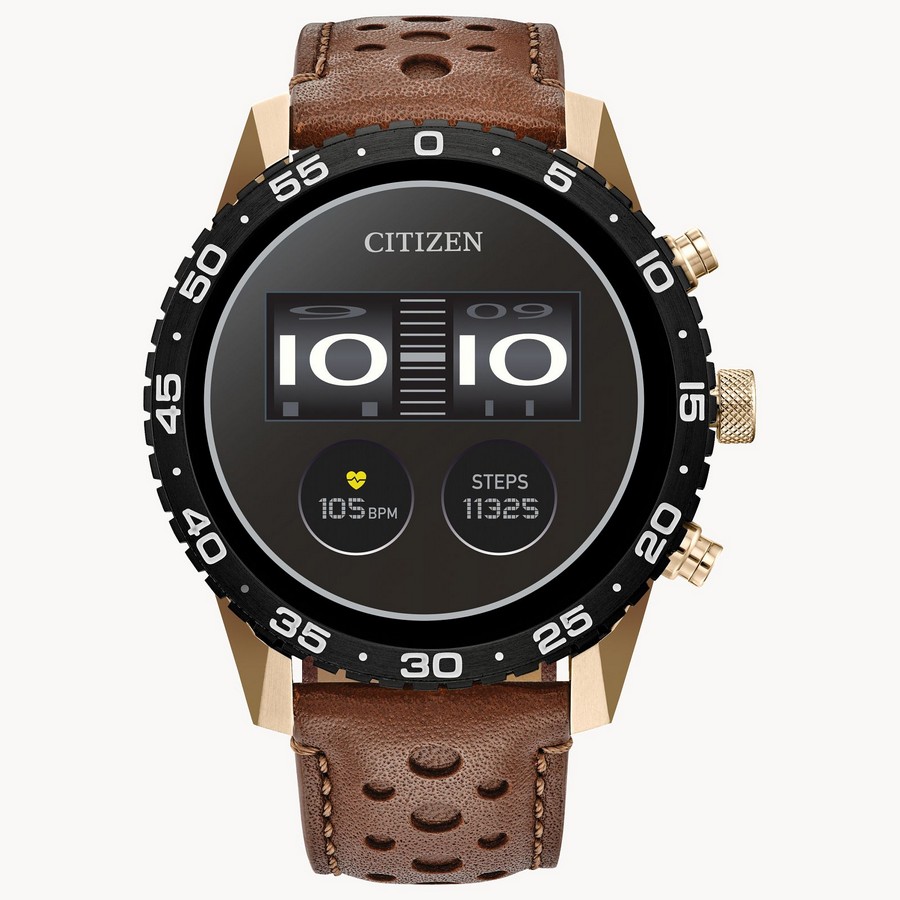 Đồng Hồ Citizen CZ Smart Touchscreen Nam Nâu Đen 44mm