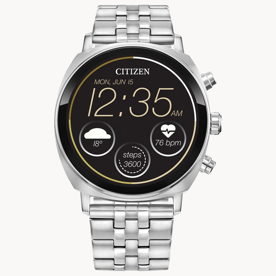 Đồng Hồ Citizen CZ Smart Touchscreen Nam Bạc Đen 41mm