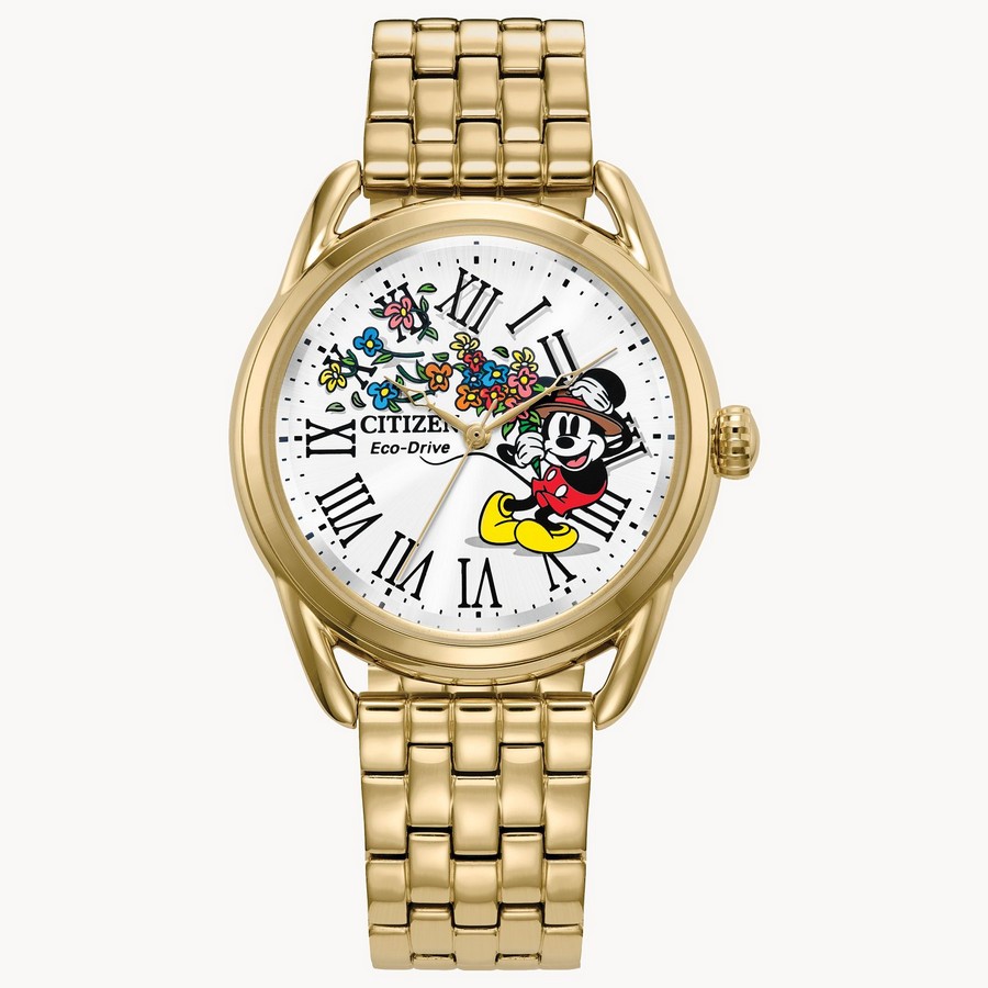 Đồng Hồ Citizen Mickey Classic Nữ Vàng Trắng